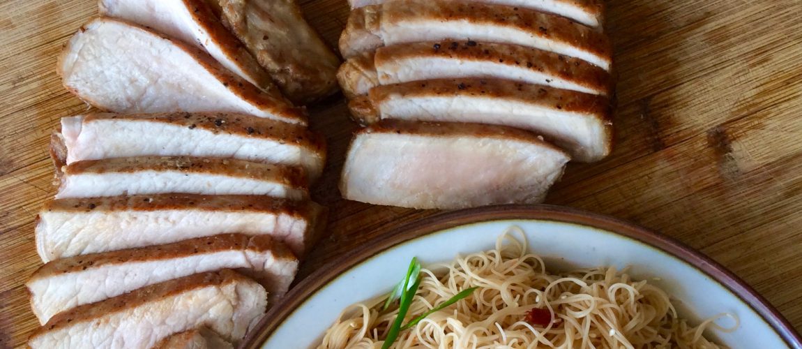 Allspice Pork Chops & Easy Sambal Vermicelli