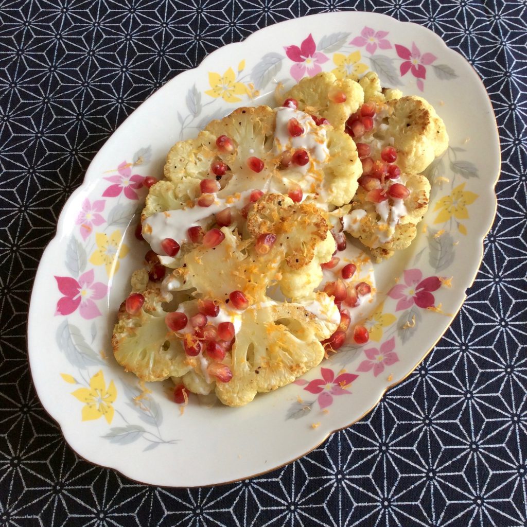 Roast Cauliflower Steak with Honey Yogurt | Recipes - Roger Mooking