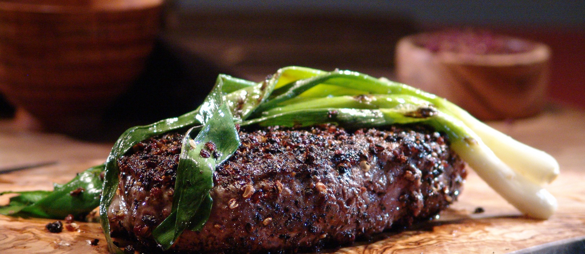 Sichuan Peppercorn Steak with Grilled Green Onions Recipes Roger