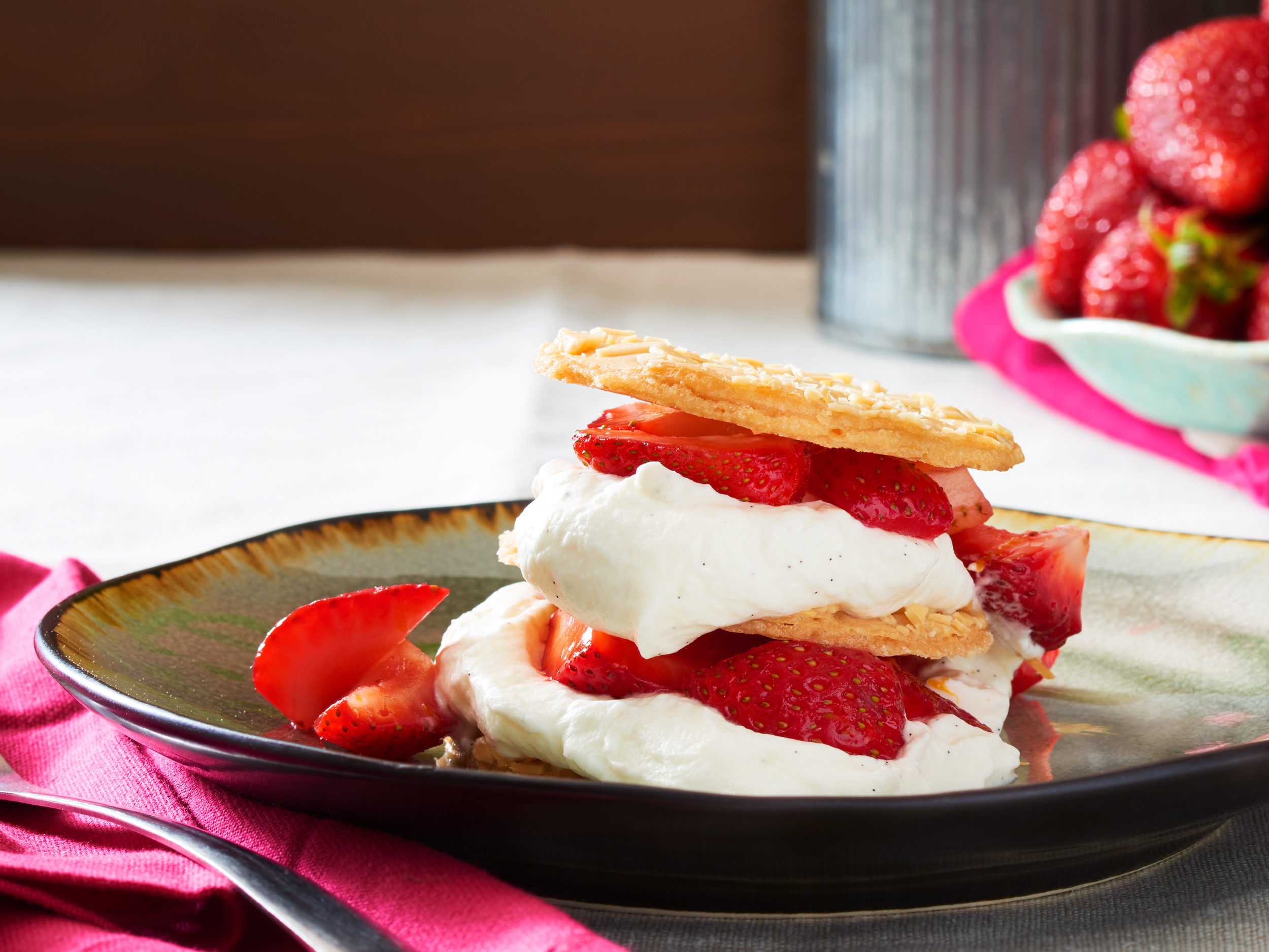 Strawberry Cookies and Cream Napoleon | Recipes - Roger Mooking